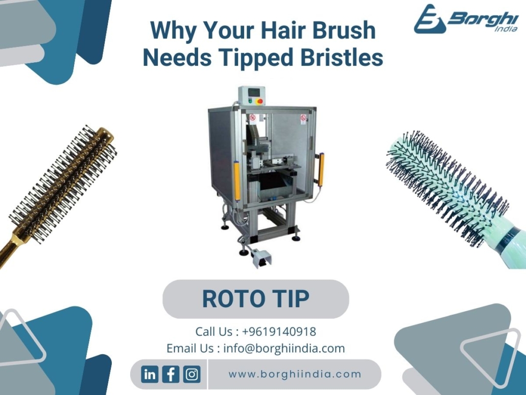 hair brush tipped bristles machine